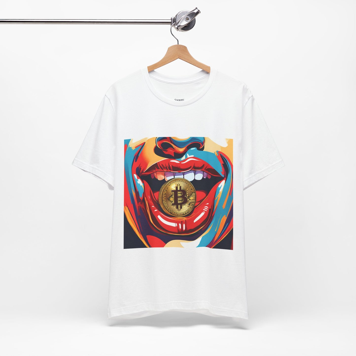 BITCOIN RED LIPS T-SHIRT