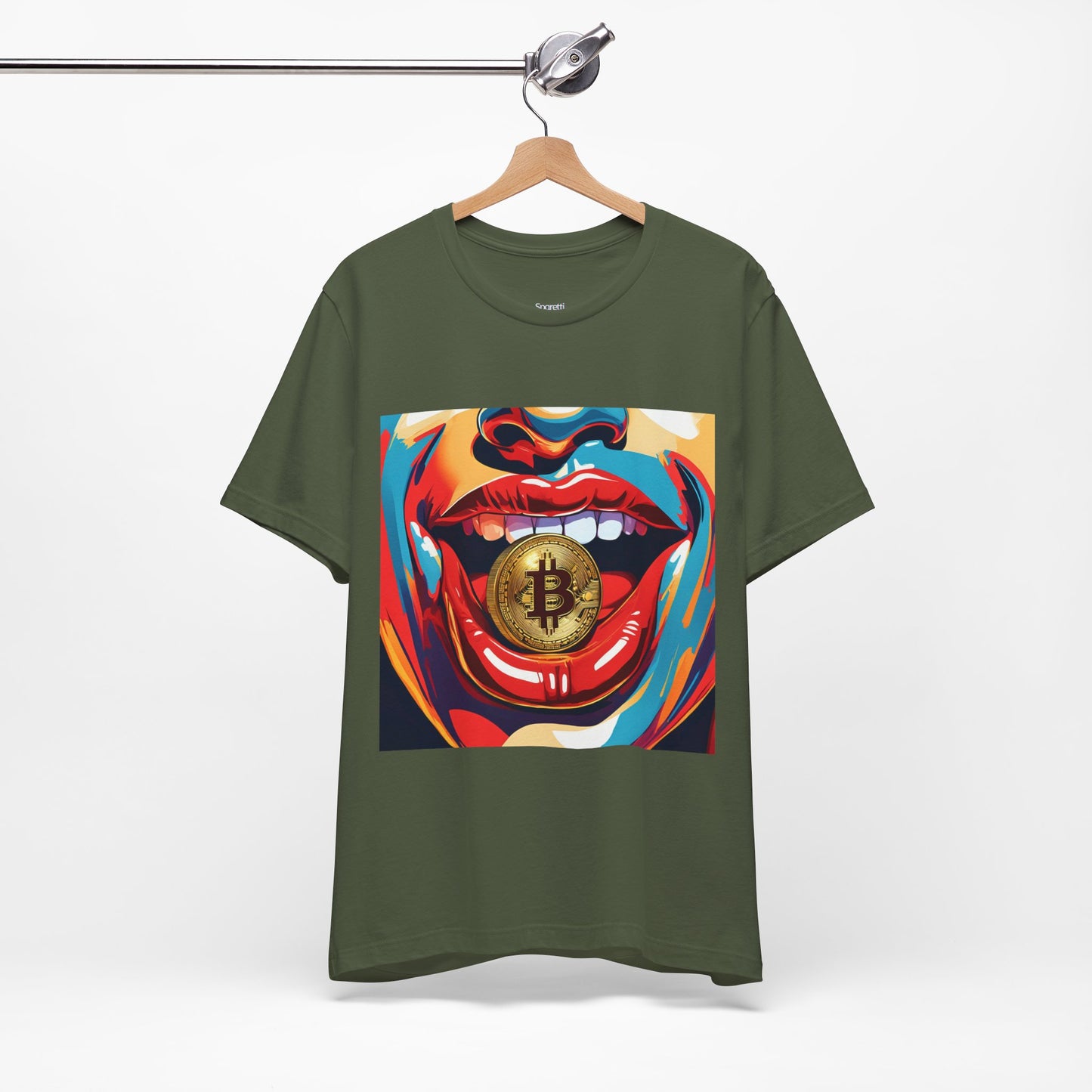 BITCOIN RED LIPS T-SHIRT