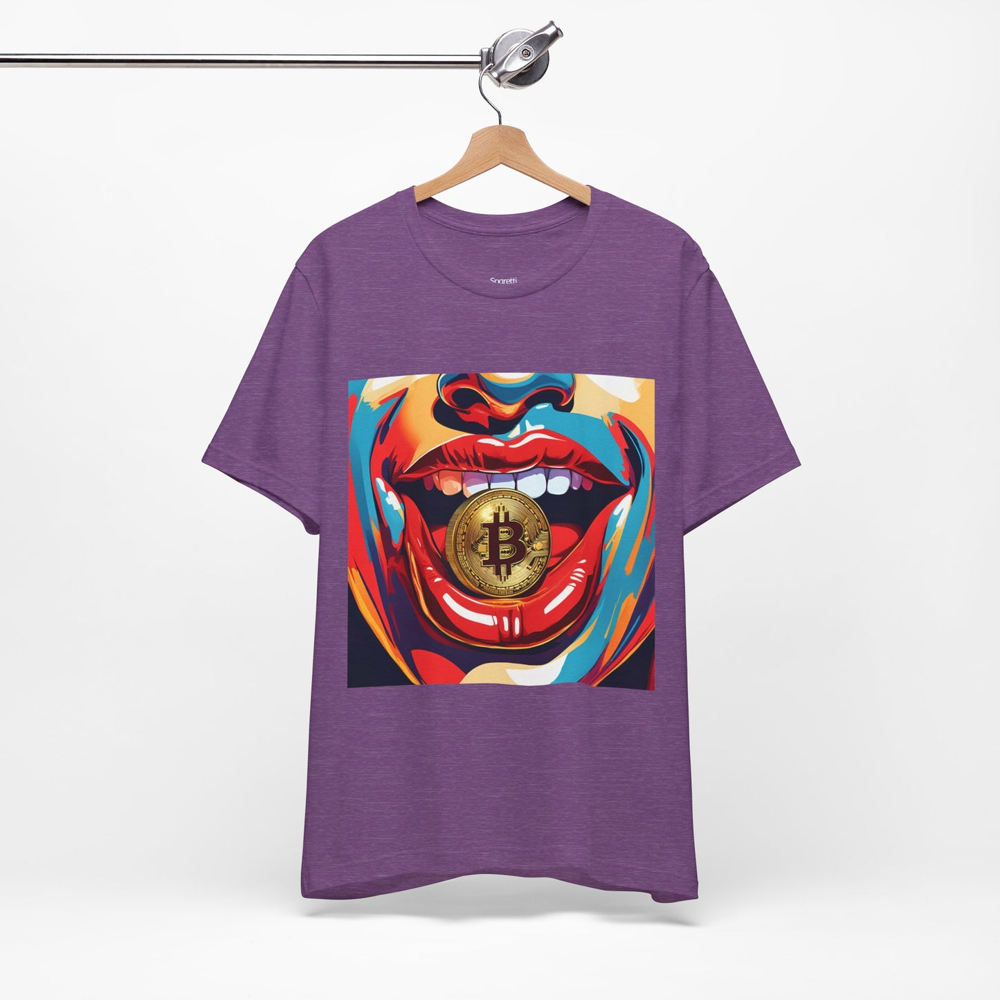 BITCOIN RED LIPS T-SHIRT