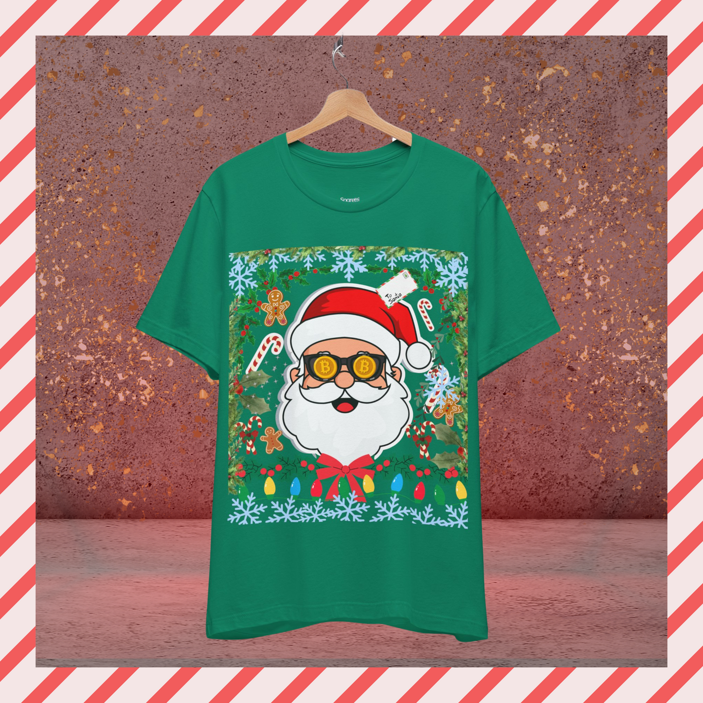 HAPPY BITCOIN SANTA T-SHIRT