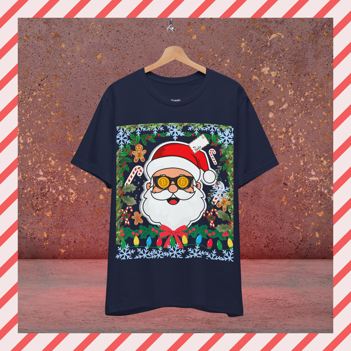 HAPPY BITCOIN SANTA T-SHIRT