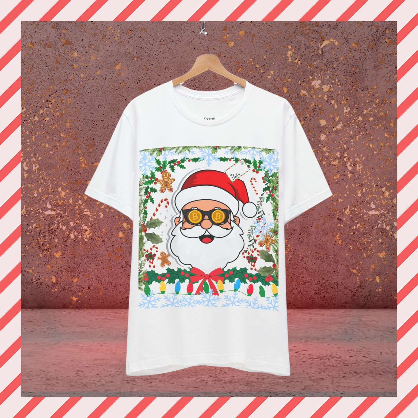 HAPPY BITCOIN SANTA T-SHIRT