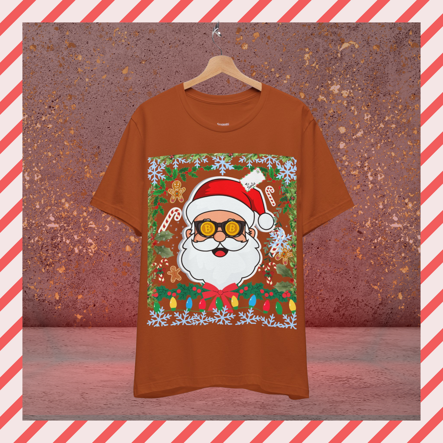 HAPPY BITCOIN SANTA T-SHIRT