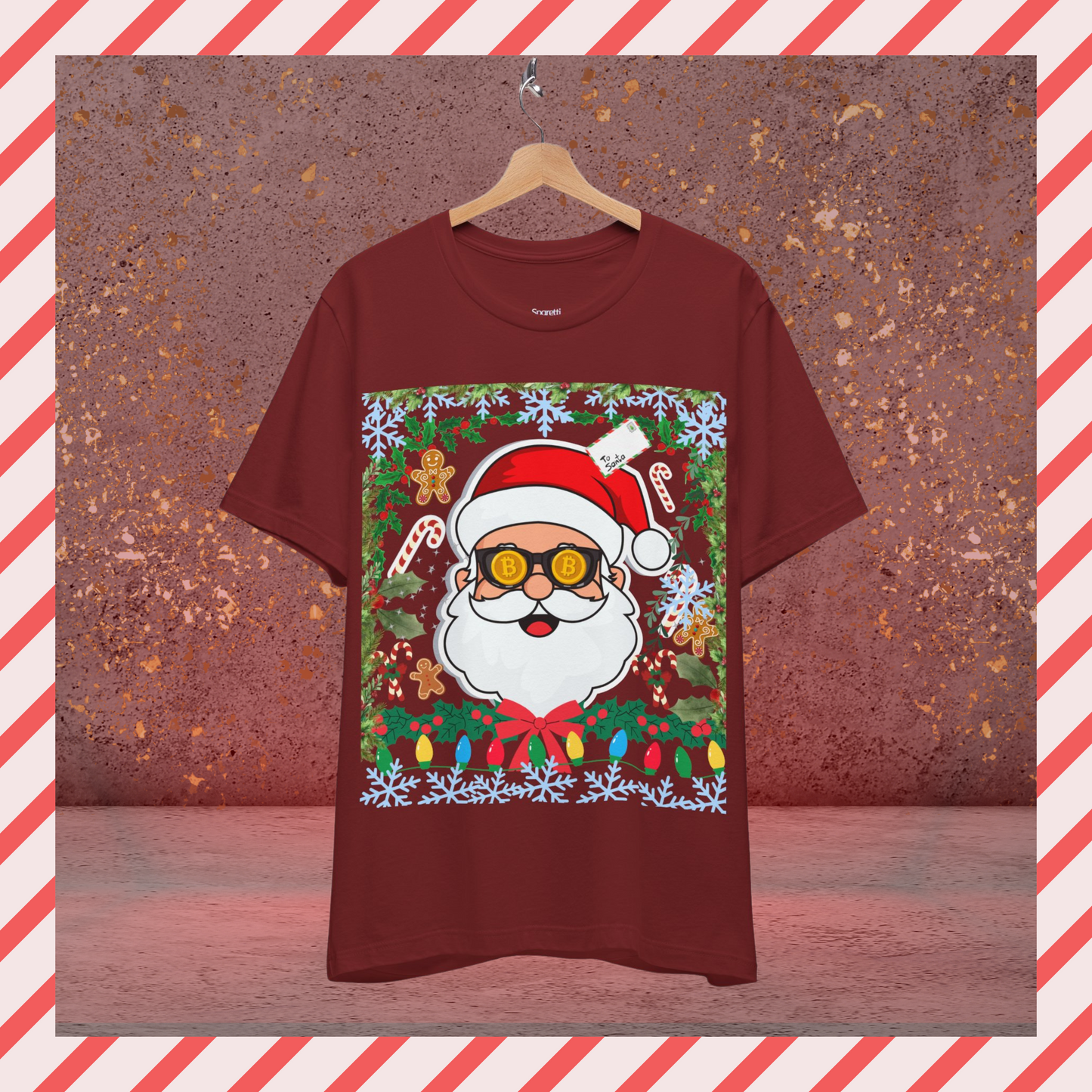 HAPPY BITCOIN SANTA T-SHIRT