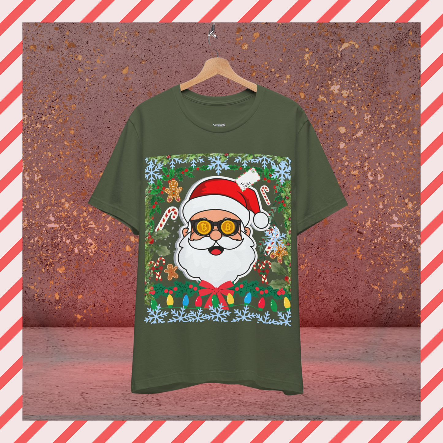 HAPPY BITCOIN SANTA T-SHIRT