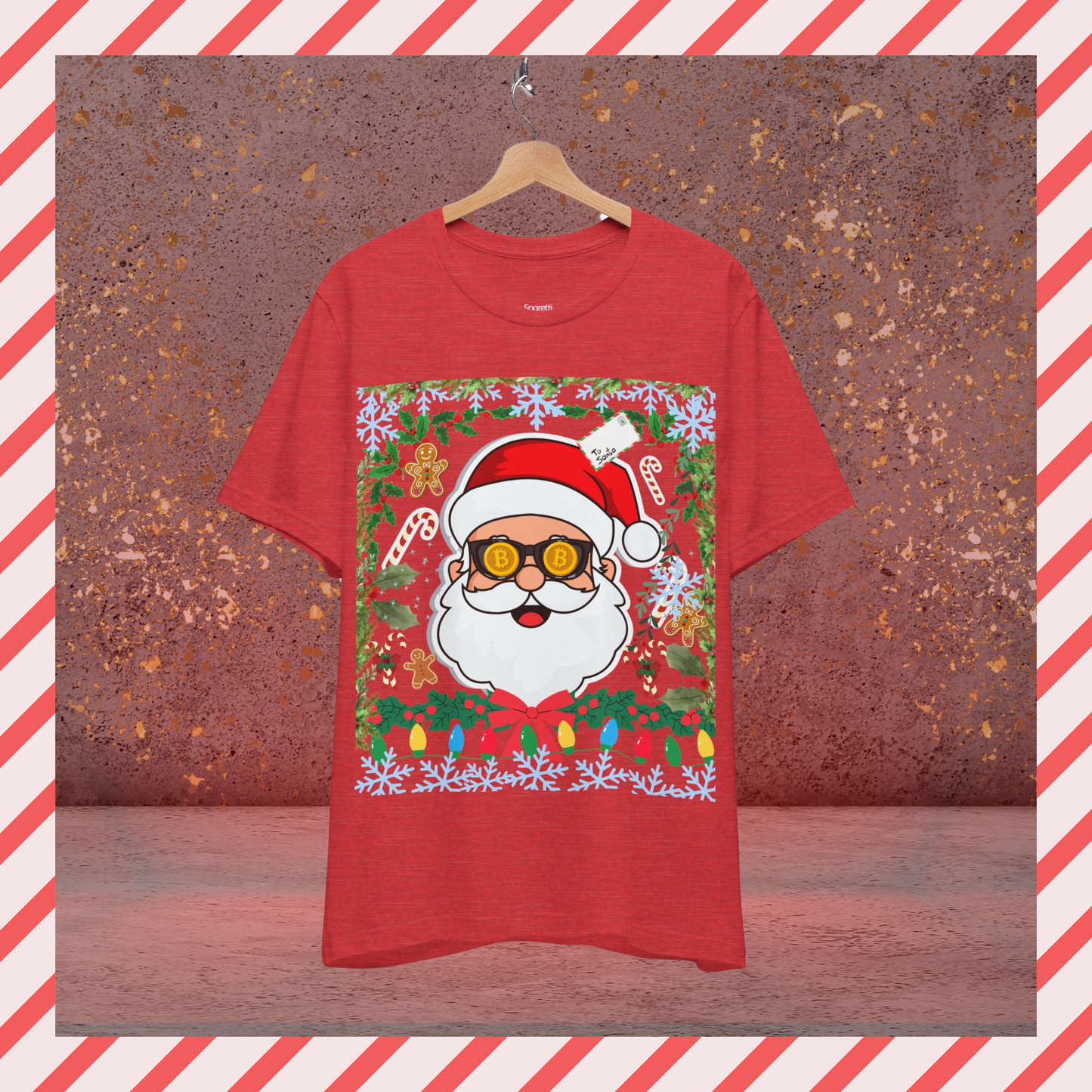 HAPPY BITCOIN SANTA T-SHIRT