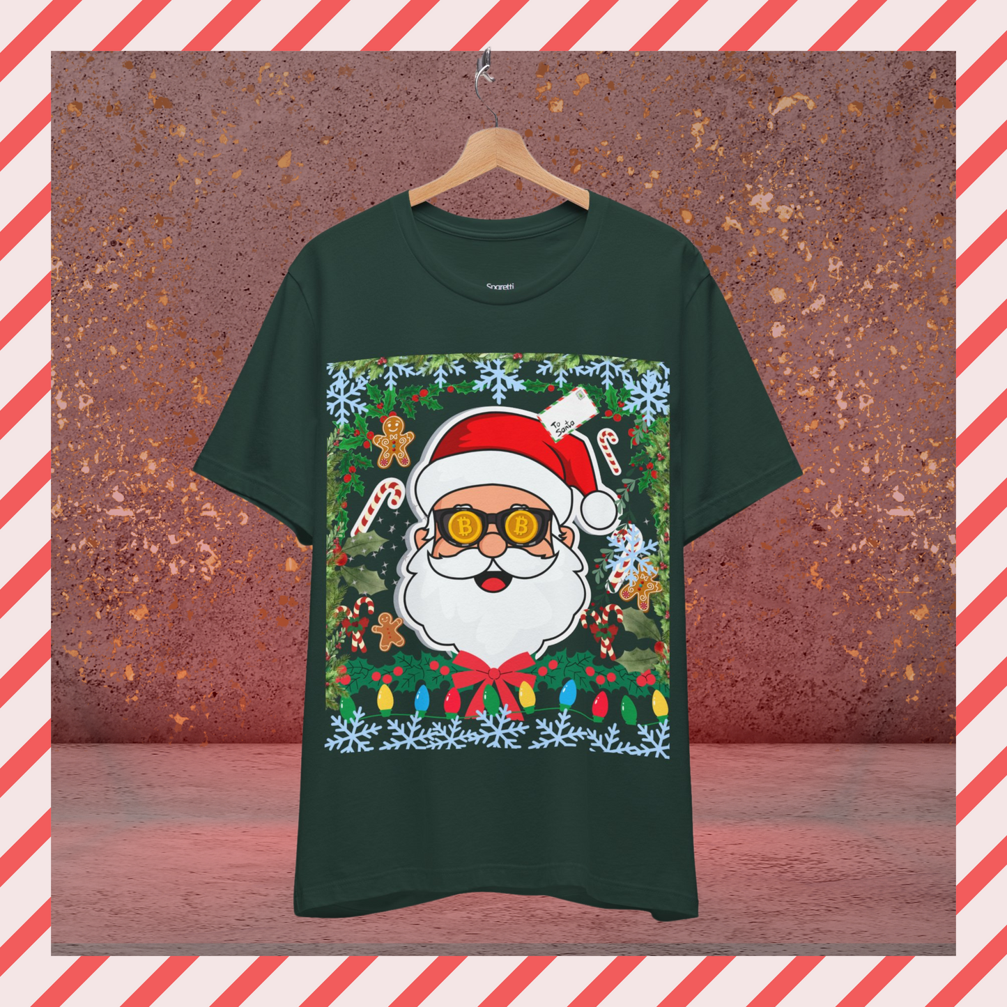 HAPPY BITCOIN SANTA T-SHIRT