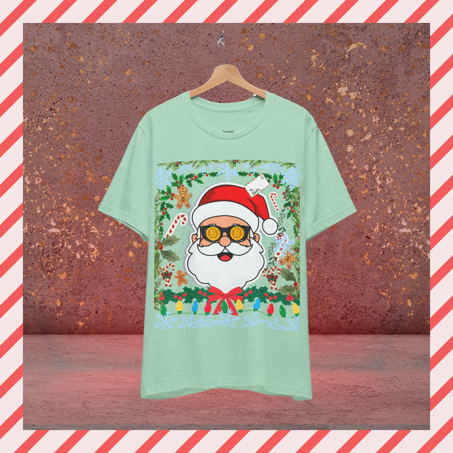 HAPPY BITCOIN SANTA T-SHIRT