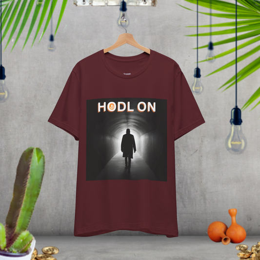 HODL ON BITCOIN CRYPTO T-SHIRT