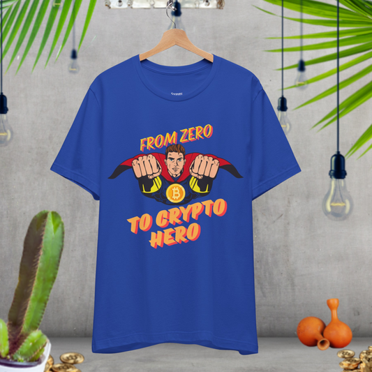 FROM ZERO TO CRYPTO HERO. BITCOIN T-SHIRT